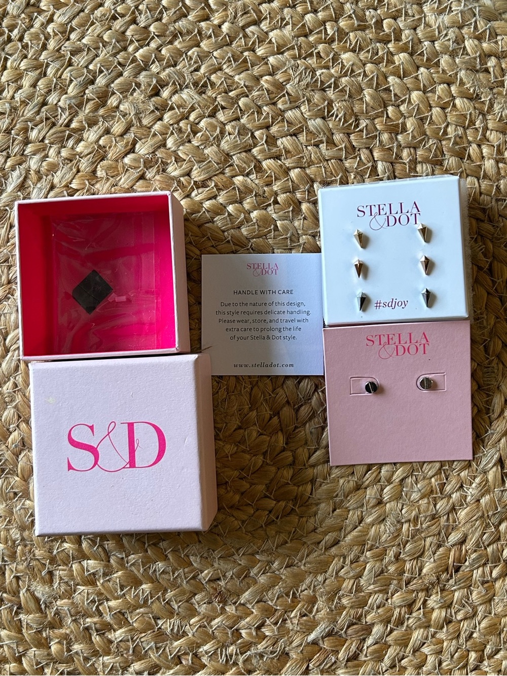 Stella & Dot Rose Gold, Gold and Silver Tone Multi-Pair Earring Set
